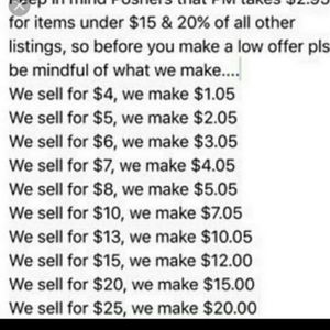 Poshmark seller fee's